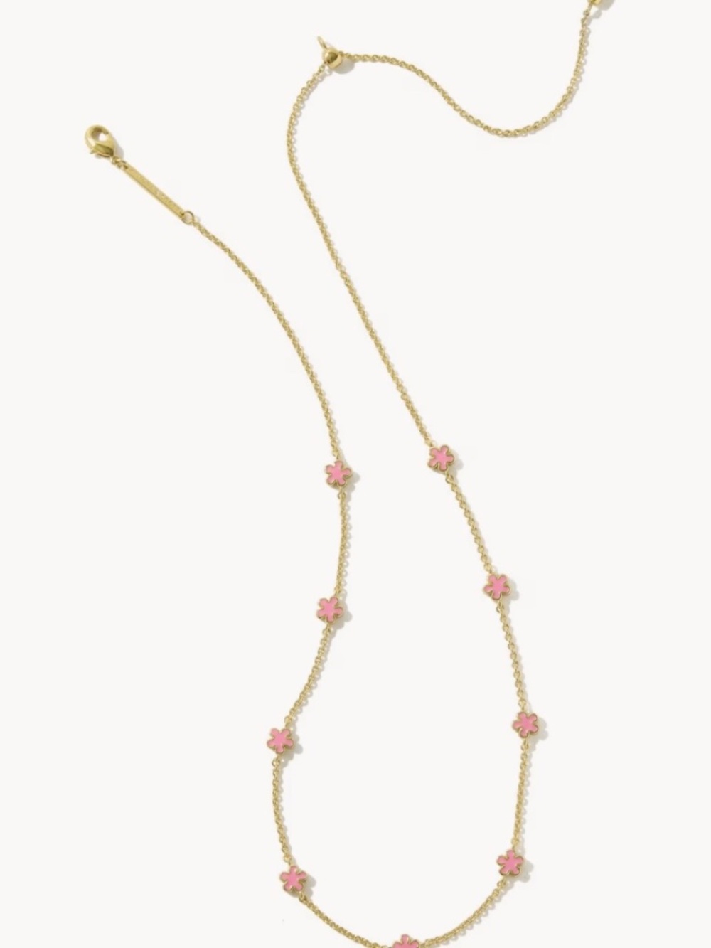 Kendra Scott Jane Gold Strand Necklace in Dark Pink Enamel - Picture 4 of 4